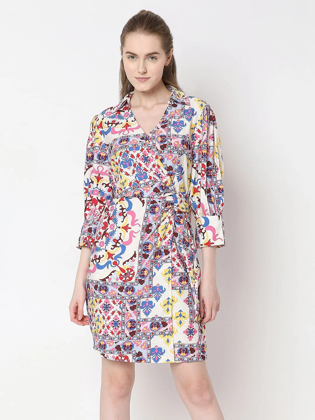 Multi-Colour Printed Shirt Dress - Image 2