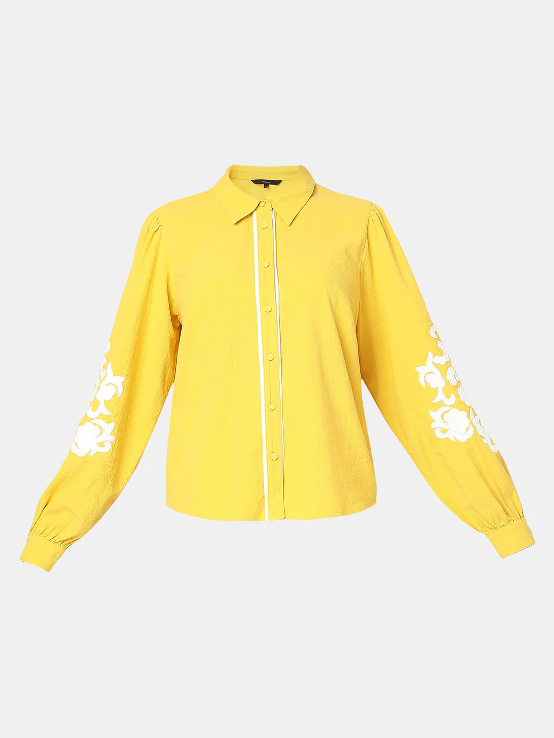 Yellow Applique Work Shirt - Image 7