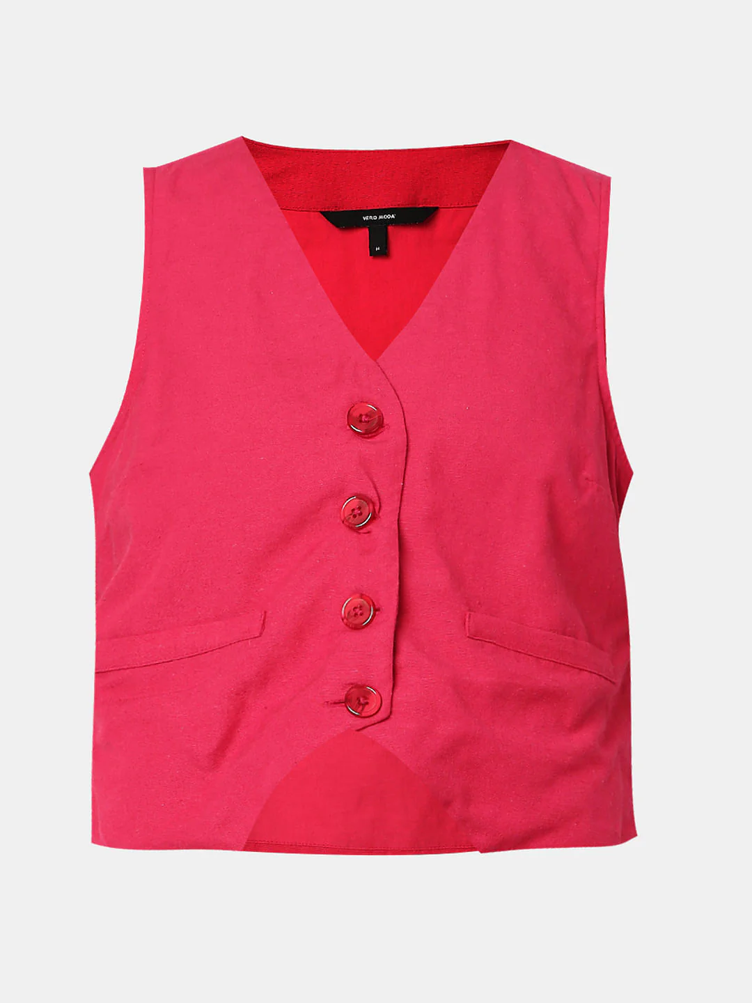Pink Linen Waistcoat - Image 7