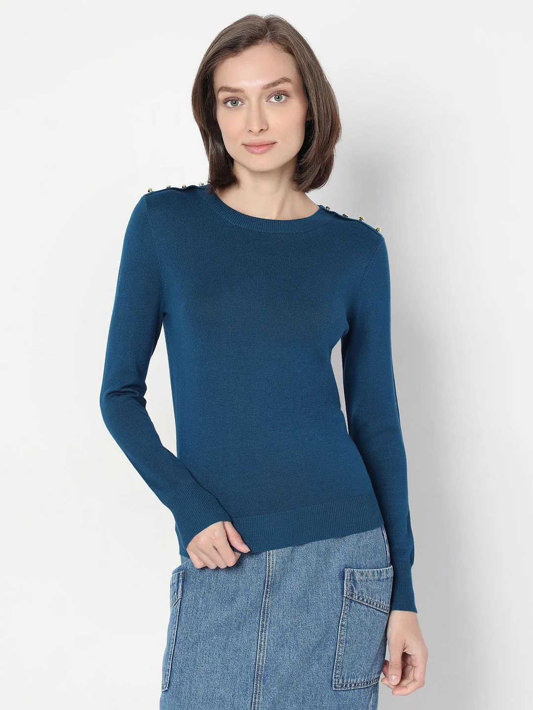 Blue Knit Pullover - Image 2