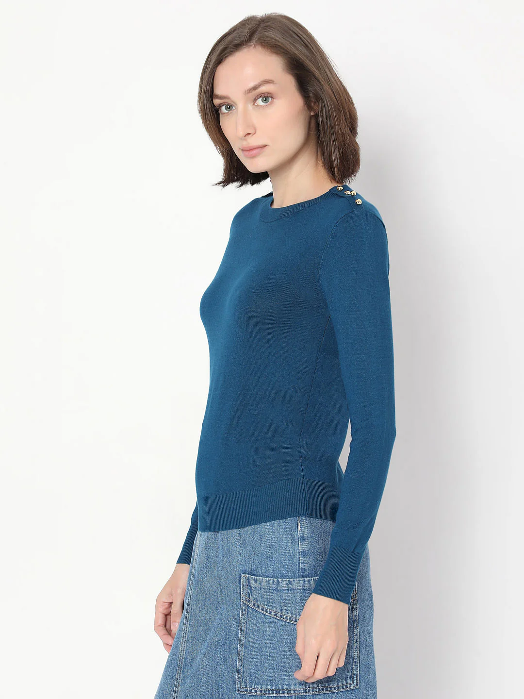Blue Knit Pullover - Image 3