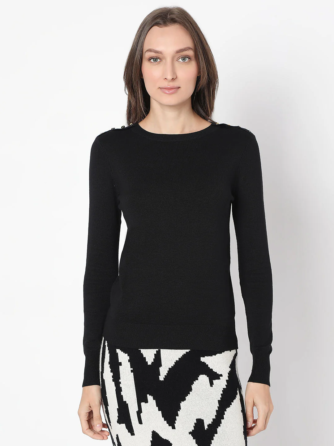 Black Knit Pullover - Image 2