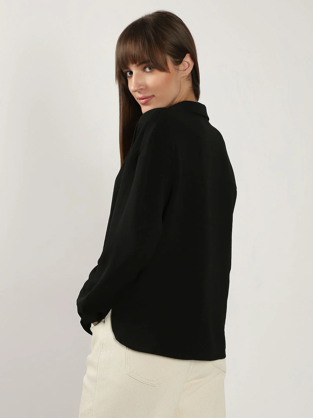 Black V Neck Top - Image 4