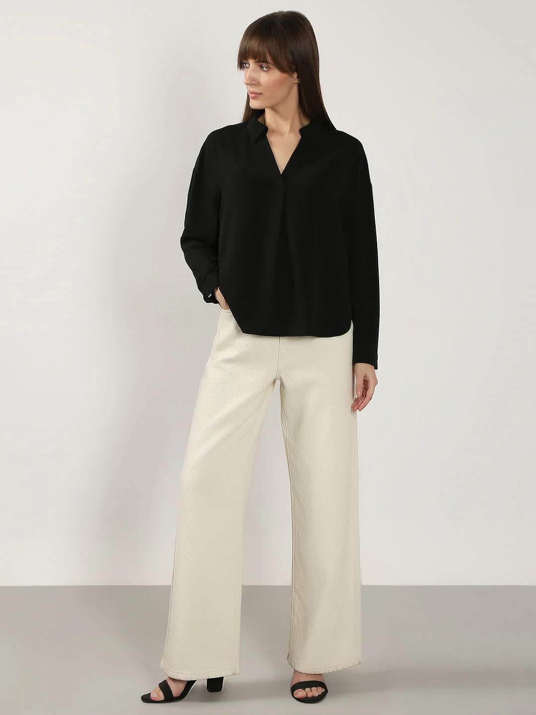 Black V Neck Top - Image 5