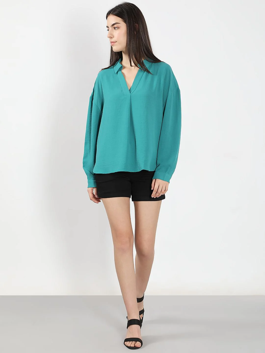 Blue V-Neck Top - Image 5