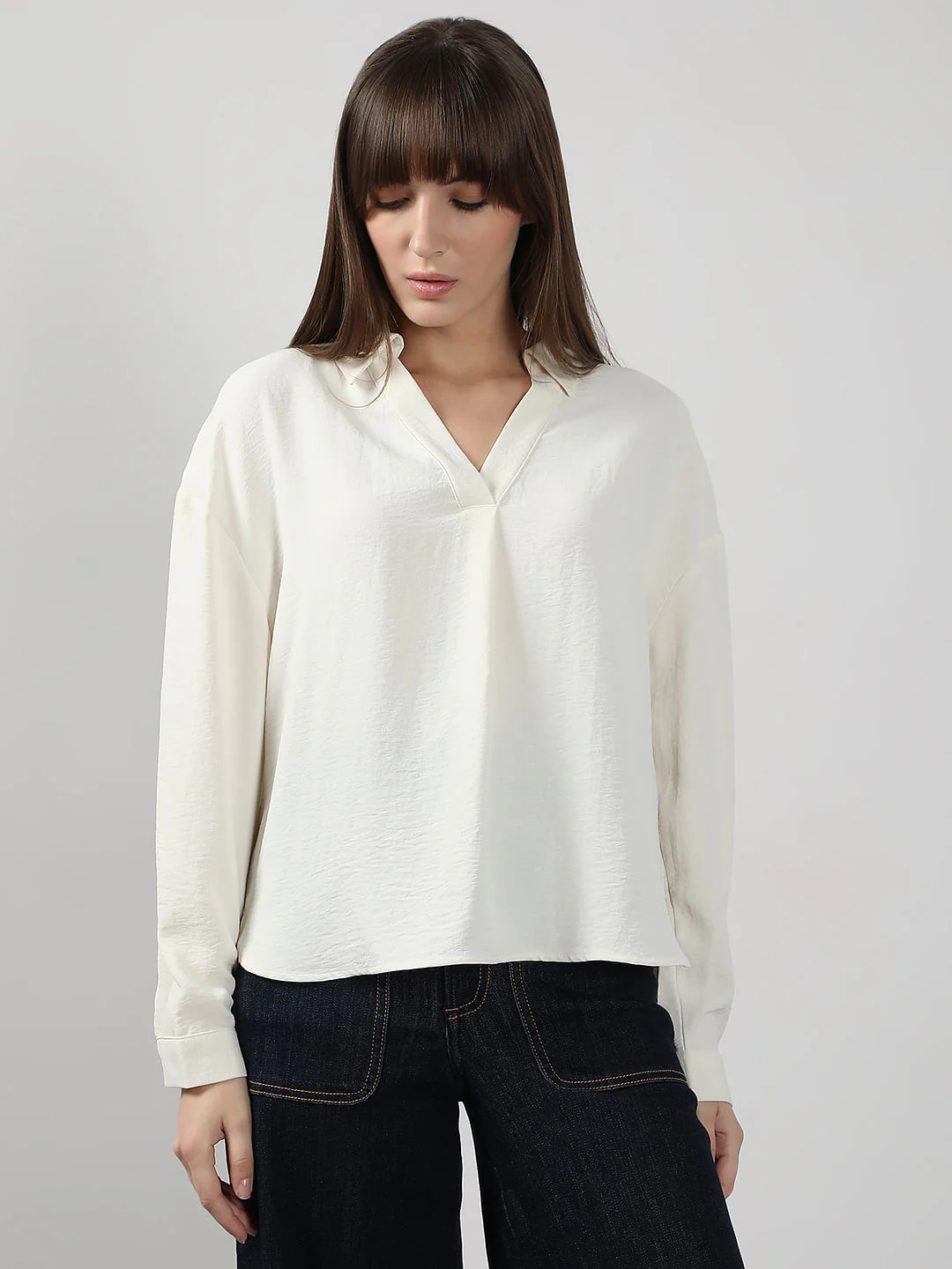 White Full Sleeves Top - Image 2