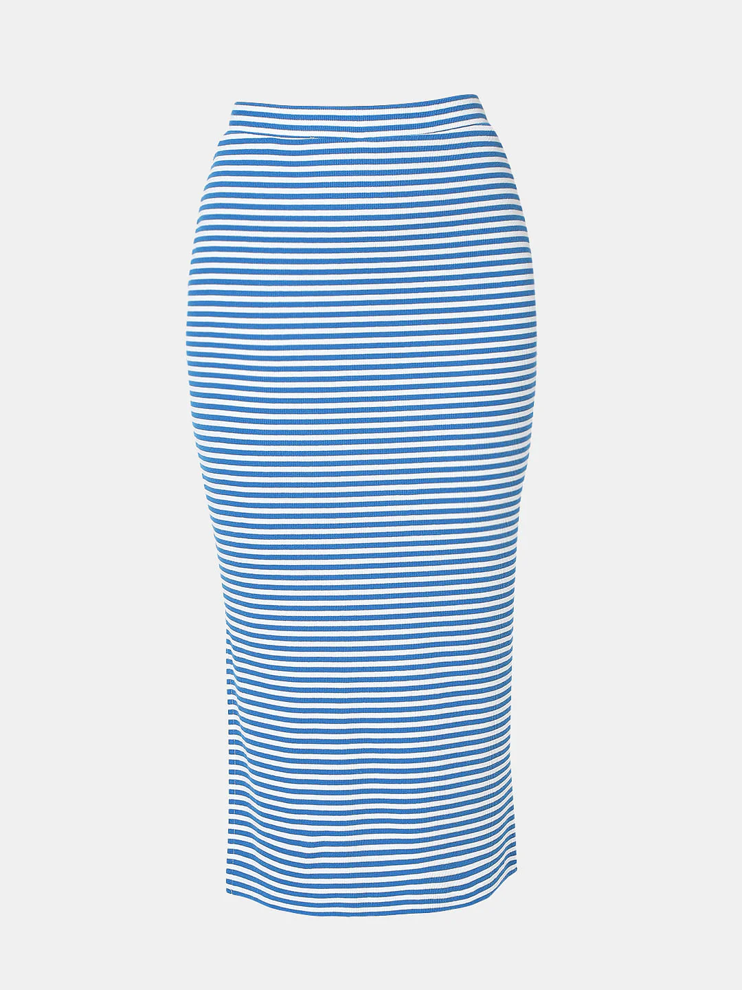 Blue Striped Pencil Skirt - Image 7