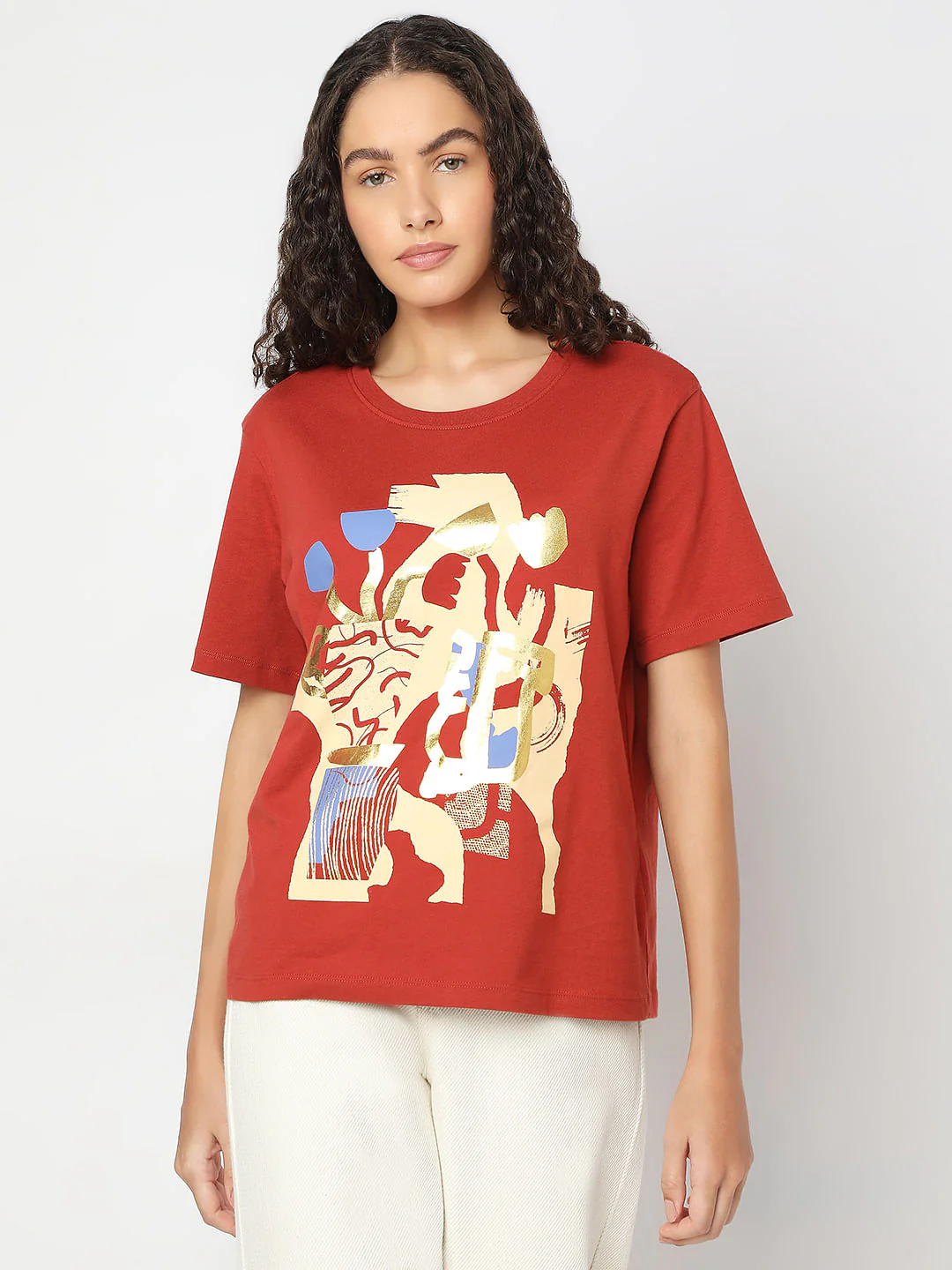 Red Graphic Print T-Shirt - Image 2