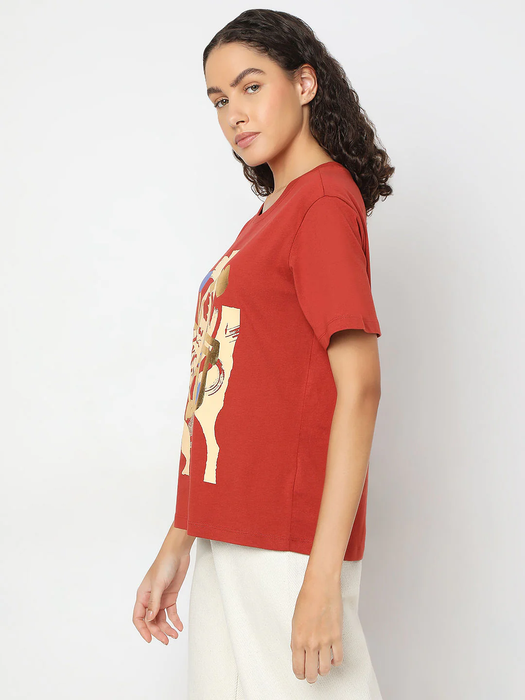 Red Graphic Print T-Shirt - Image 3
