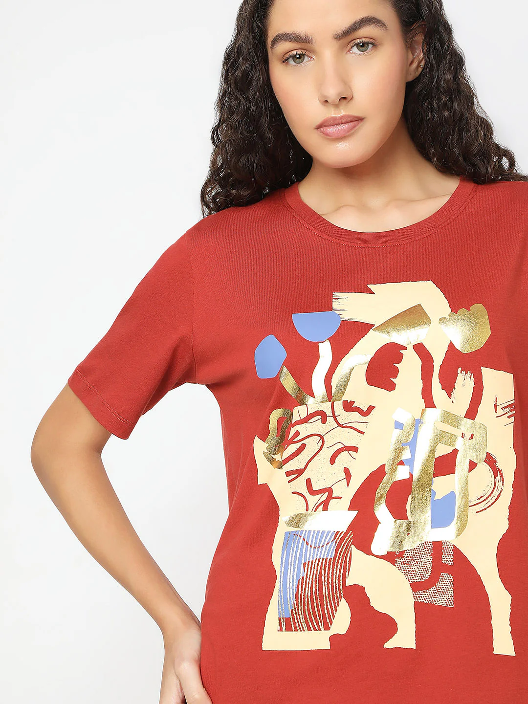 Red Graphic Print T-Shirt - Image 6