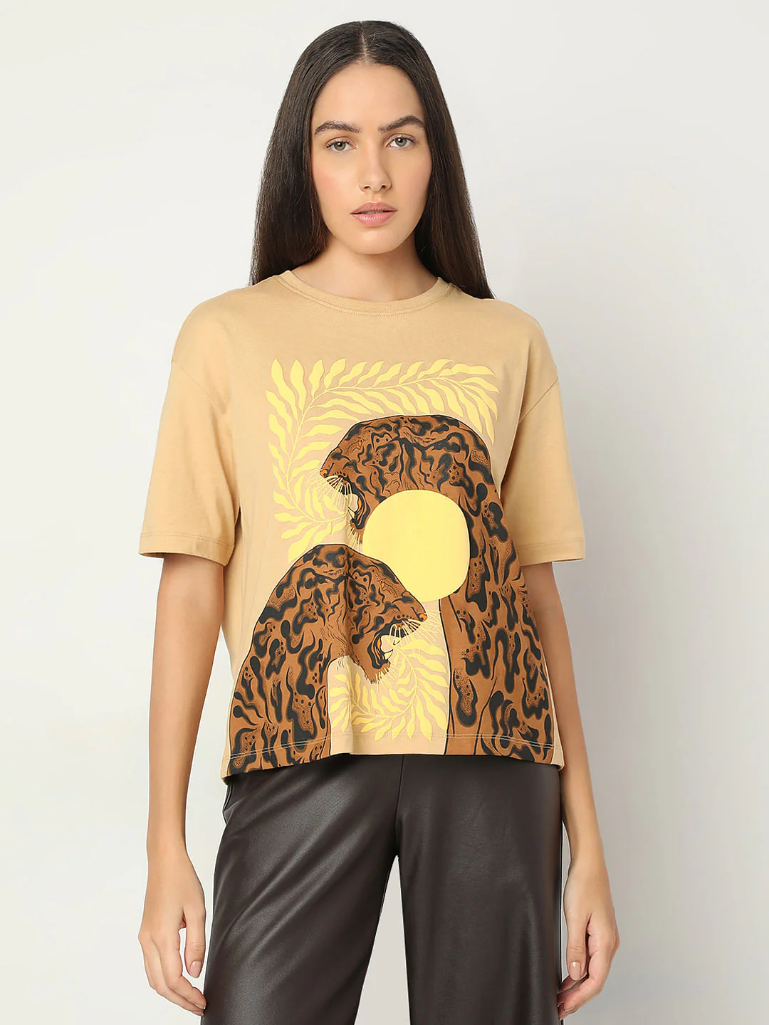 Beige Animal Print T-Shirt - Image 2