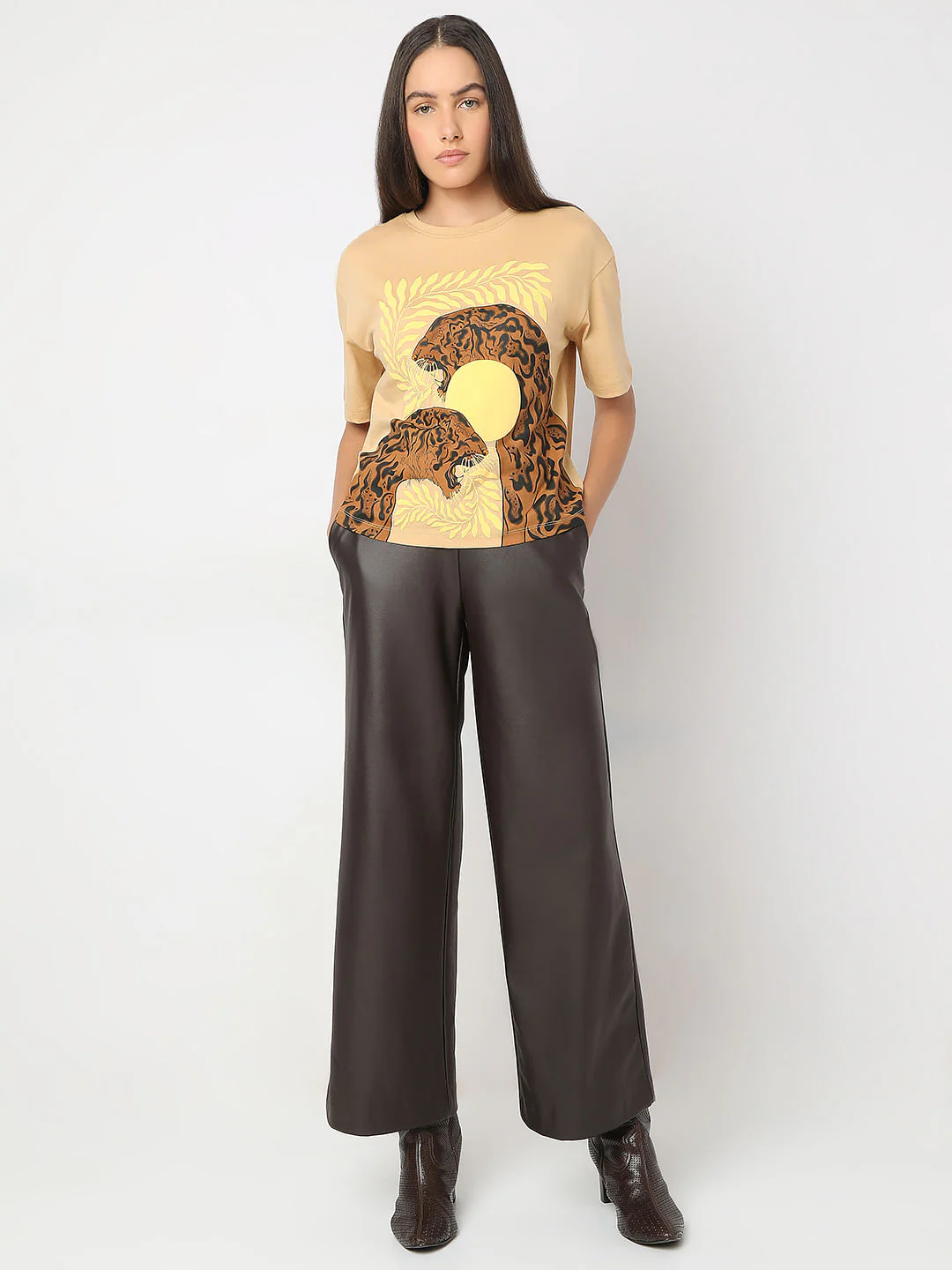 Beige Animal Print T-Shirt - Image 5