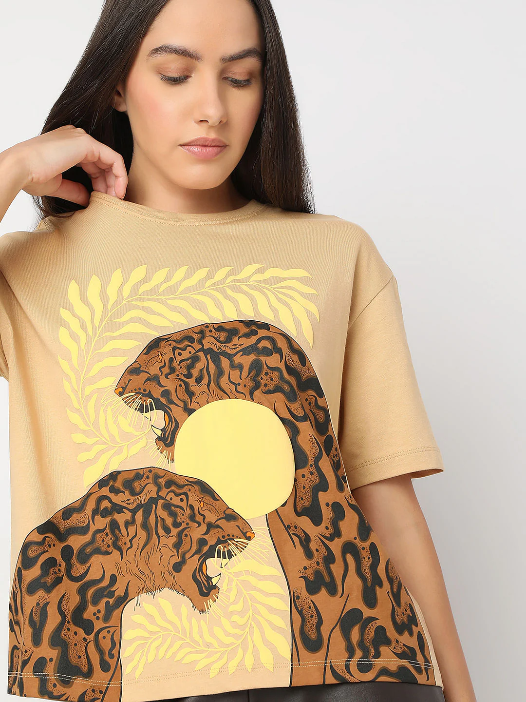 Beige Animal Print T-Shirt - Image 6