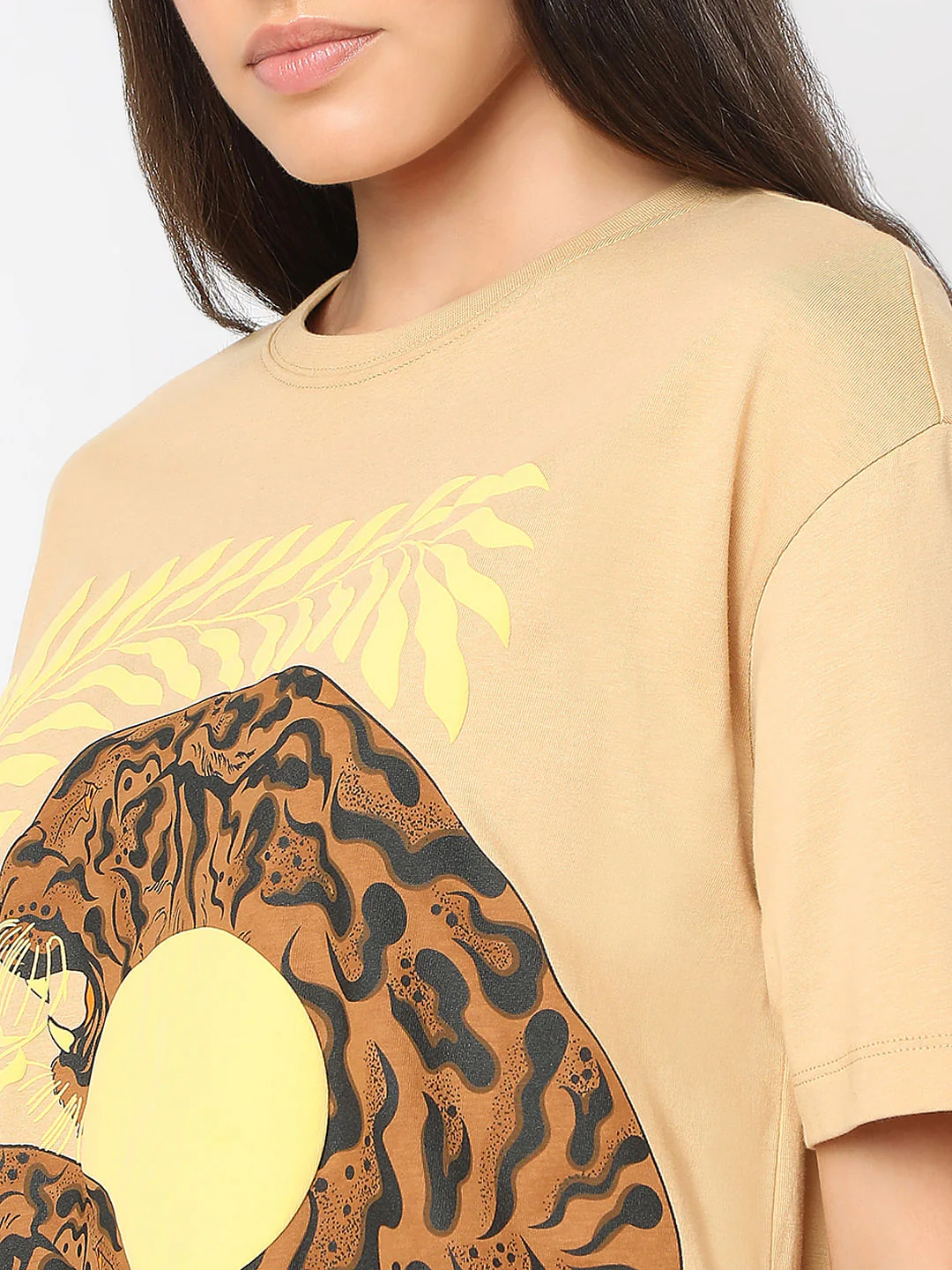 Beige Animal Print T-Shirt - Image 8