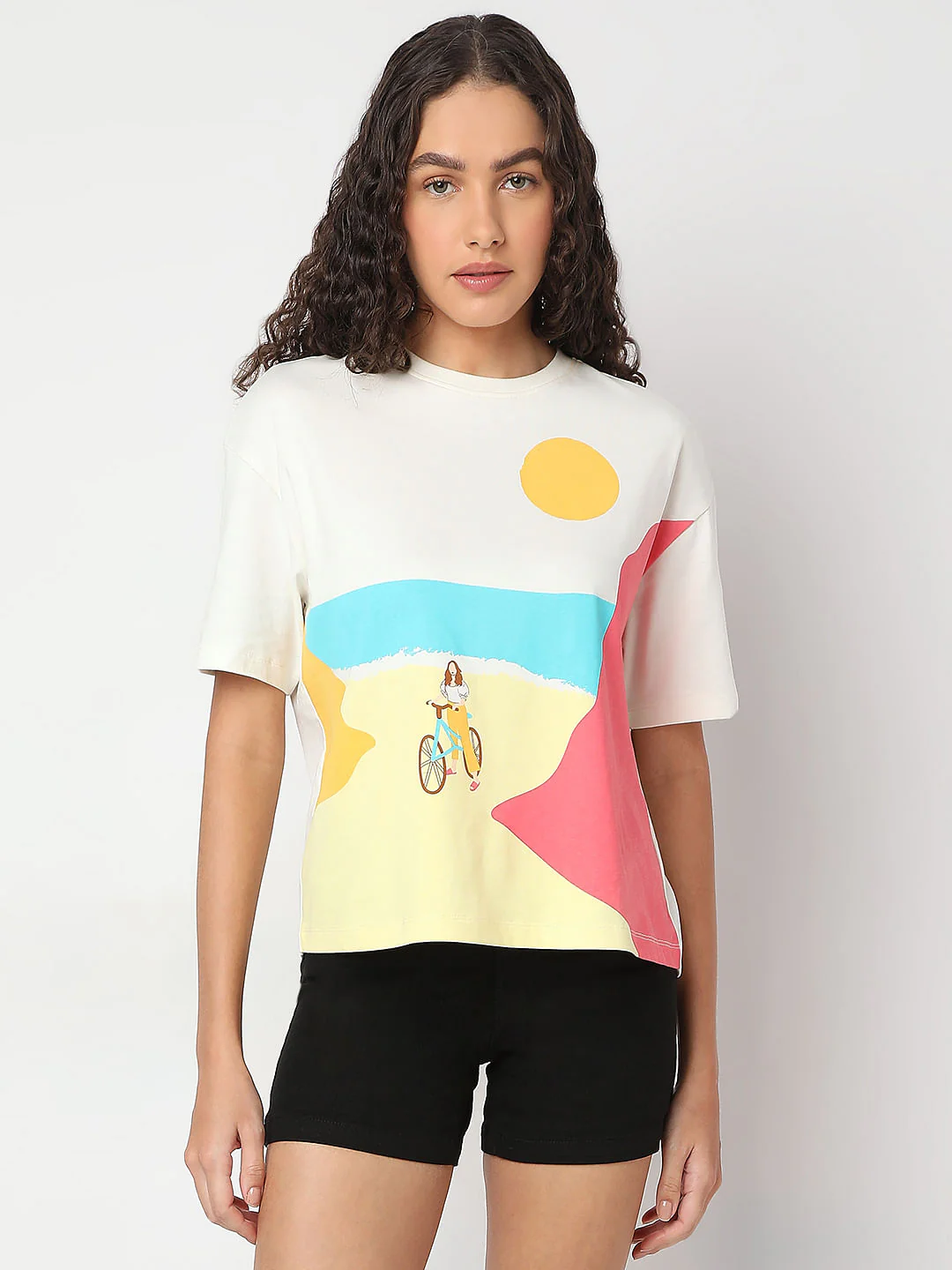 White Graphic Print T-Shirt - Image 2