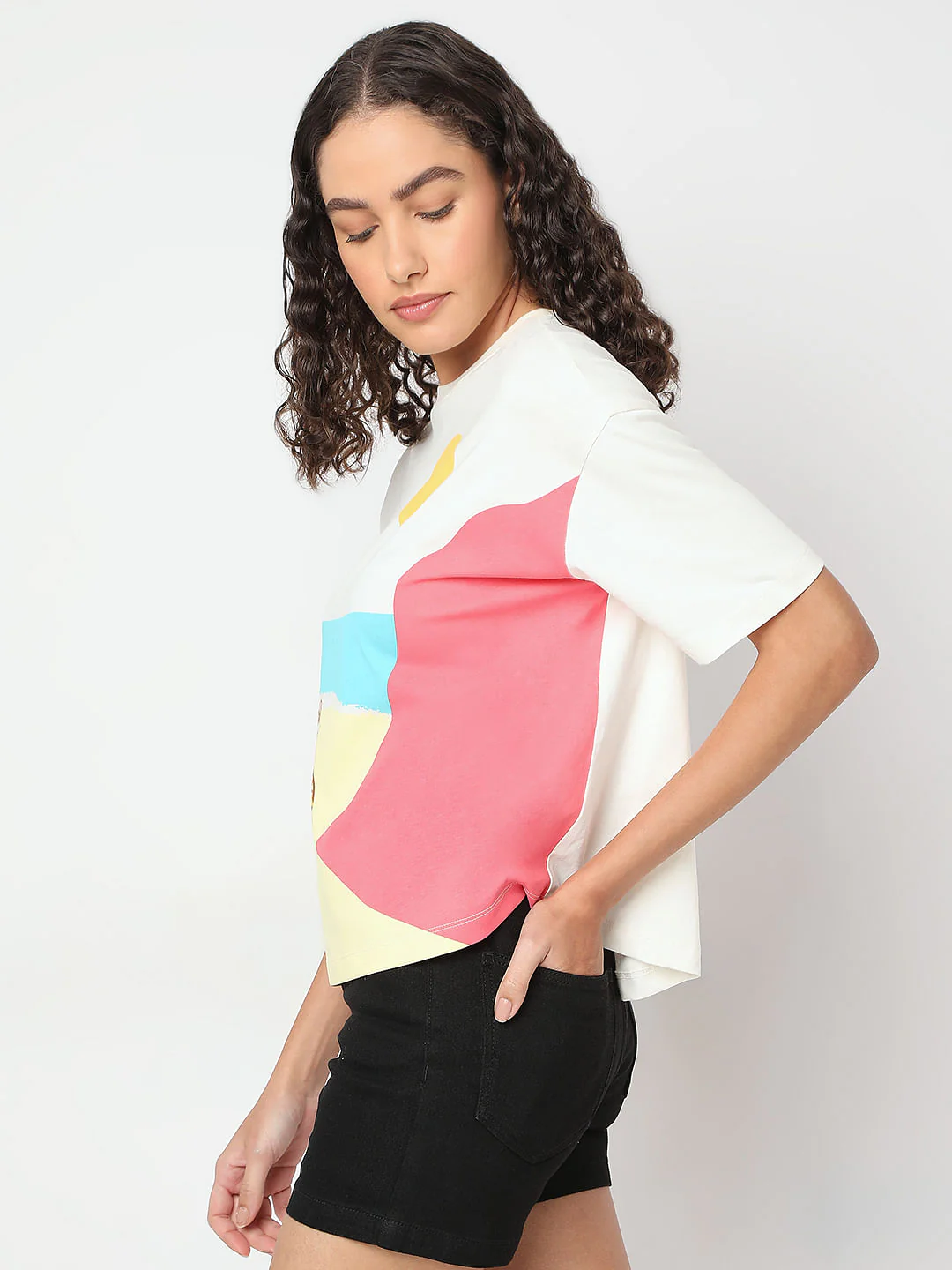 White Graphic Print T-Shirt - Image 3