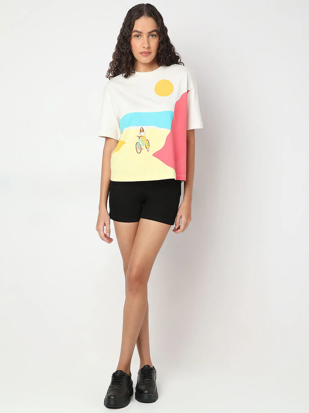 White Graphic Print T-Shirt - Image 5