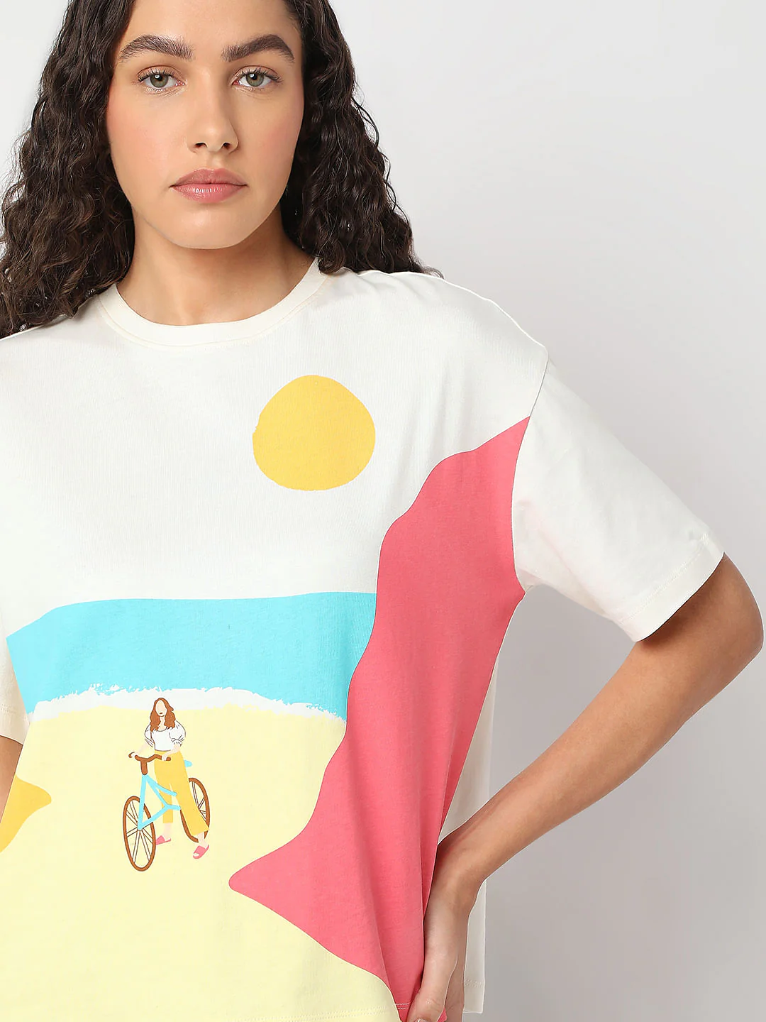 White Graphic Print T-Shirt - Image 6