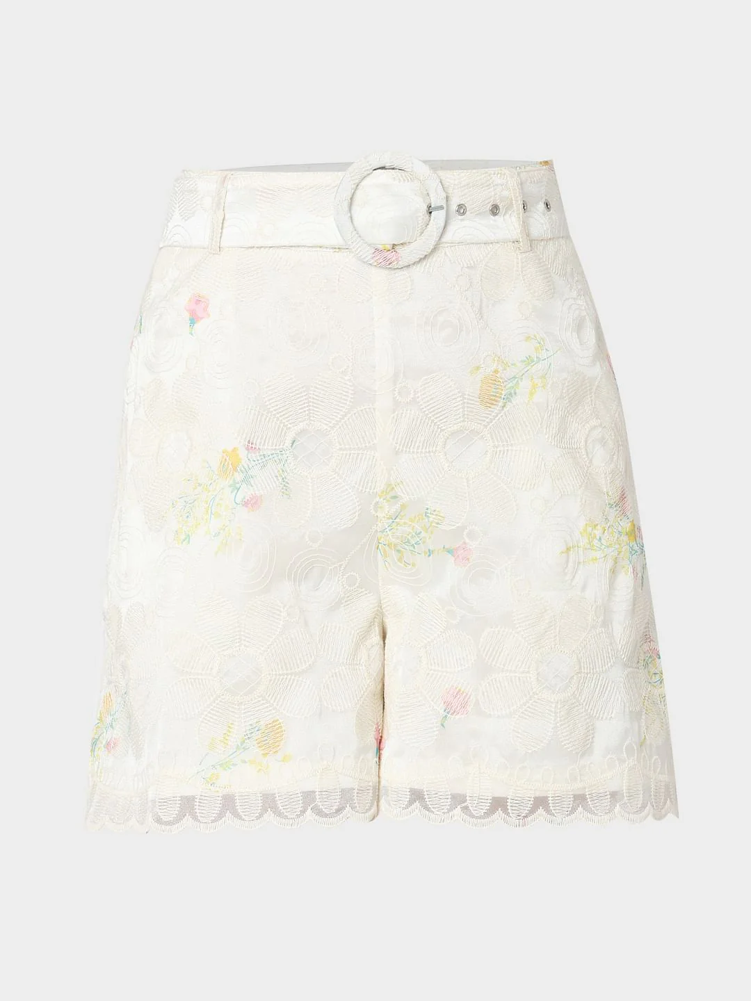 Off-White Floral Lace Co-Ord Set Shorts - Image 7