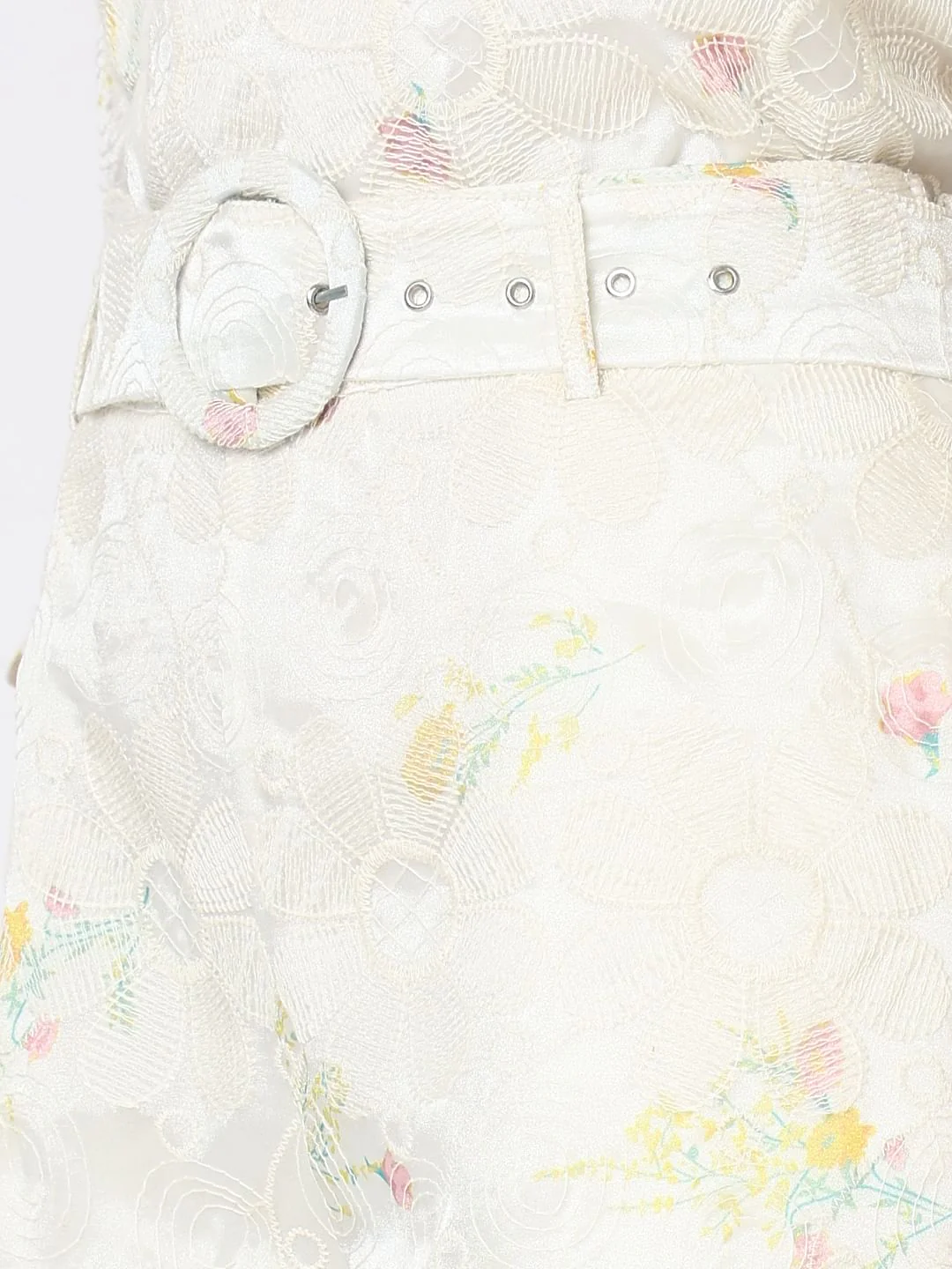 Off-White Floral Lace Co-Ord Set Shorts - Image 8