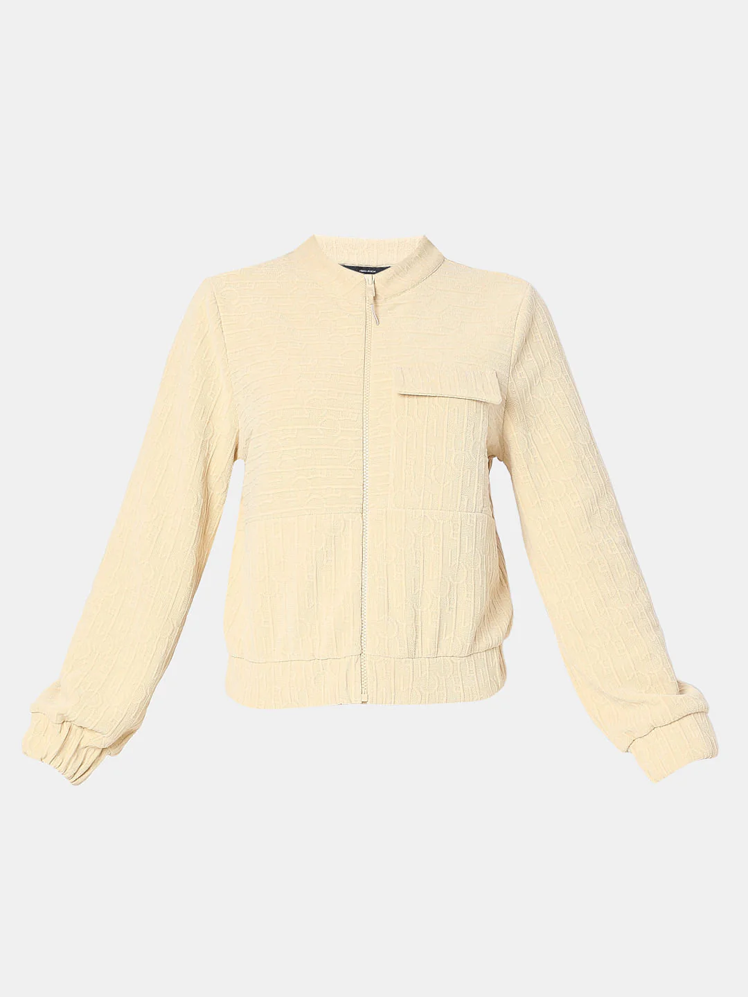 Beige Textured Sweatshirt - Image 7