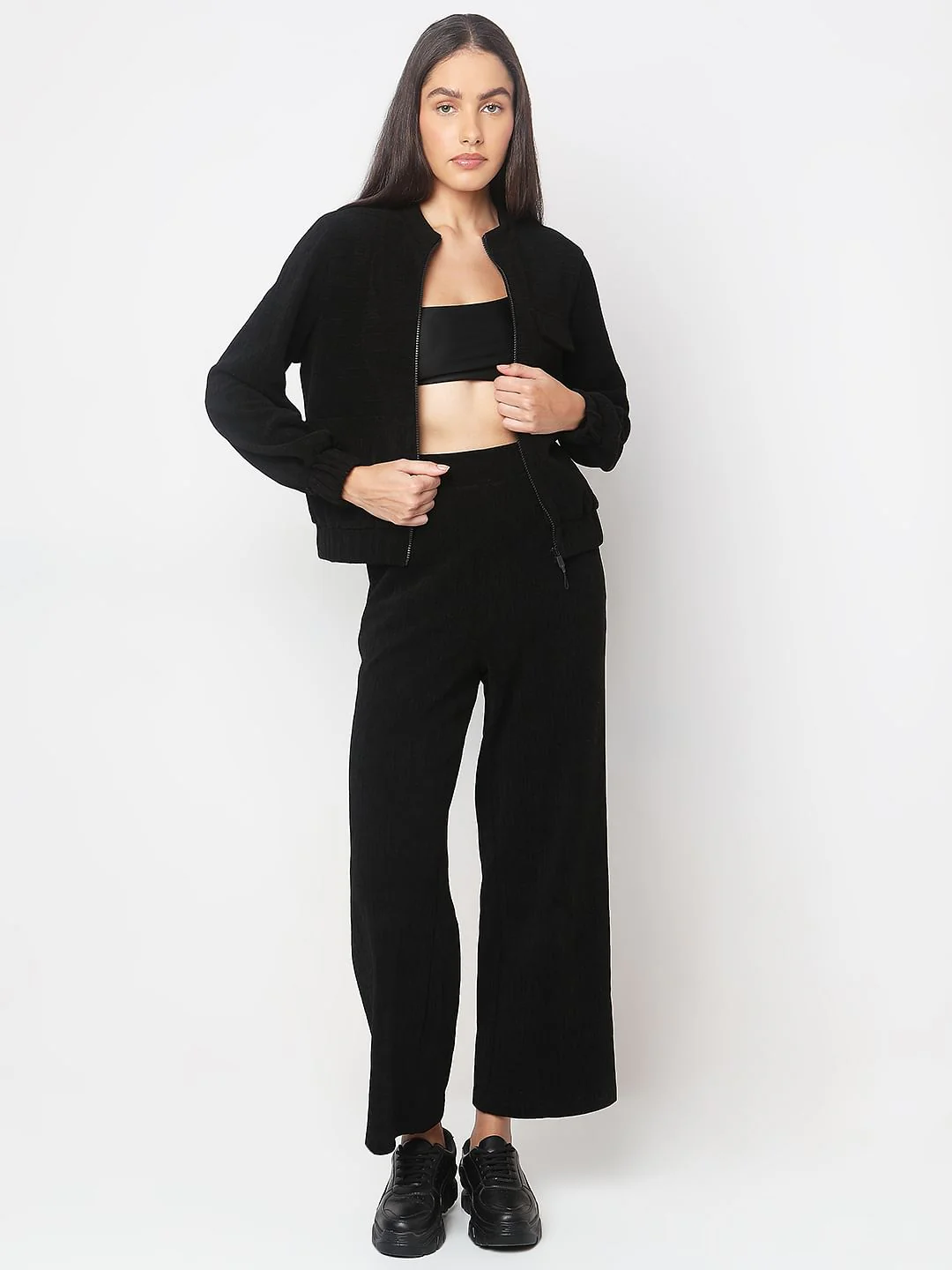 Black Textured Sweatshirt - Image 5