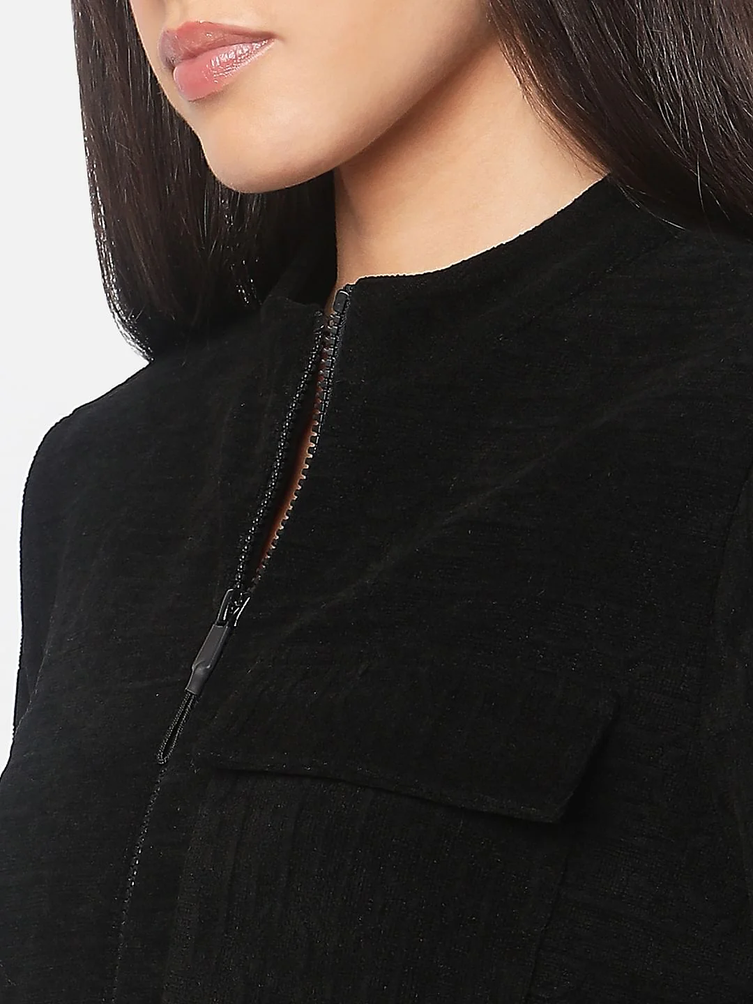Black Textured Sweatshirt - Image 8