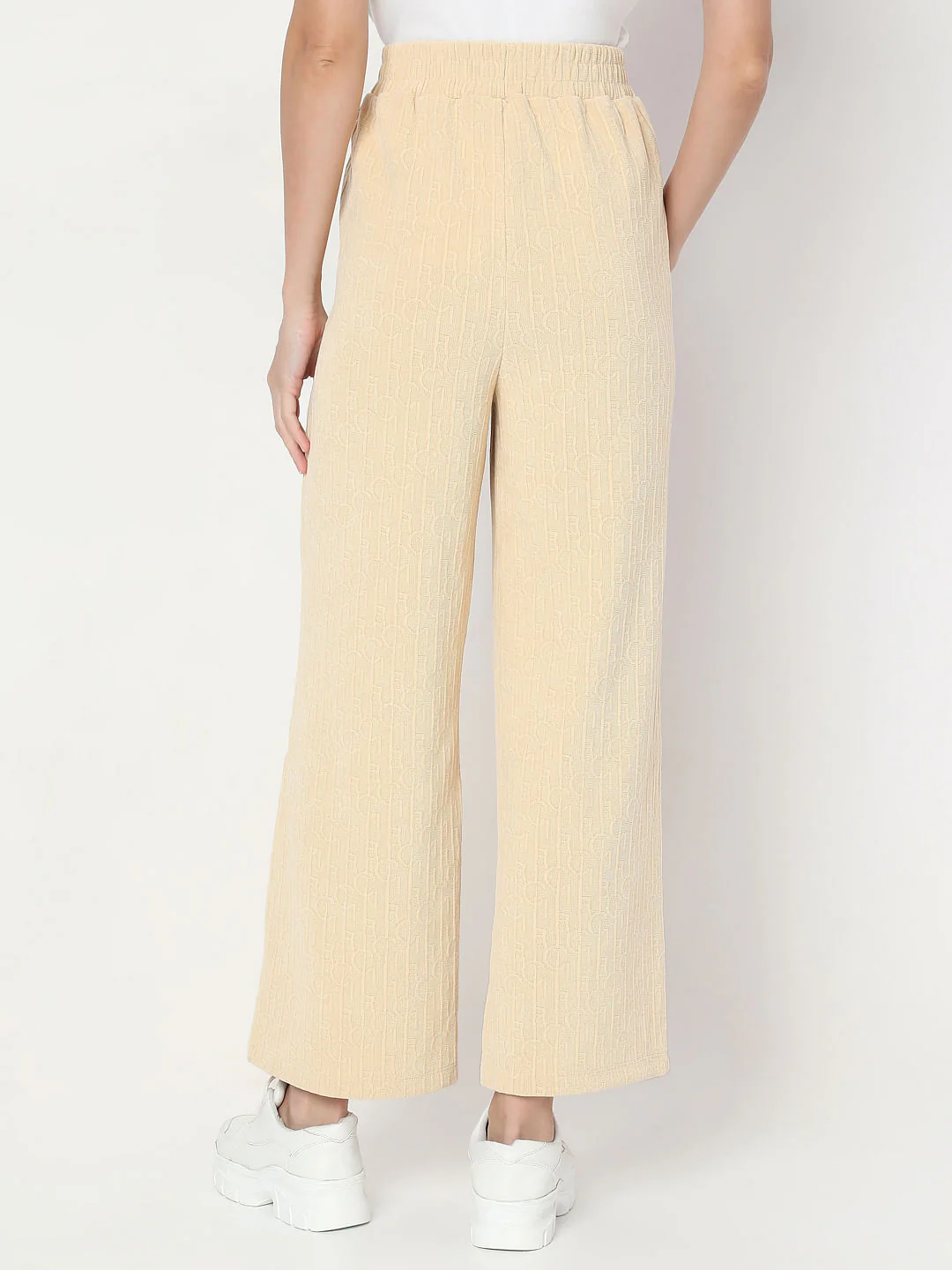 Beige Textured Trouser - Image 4