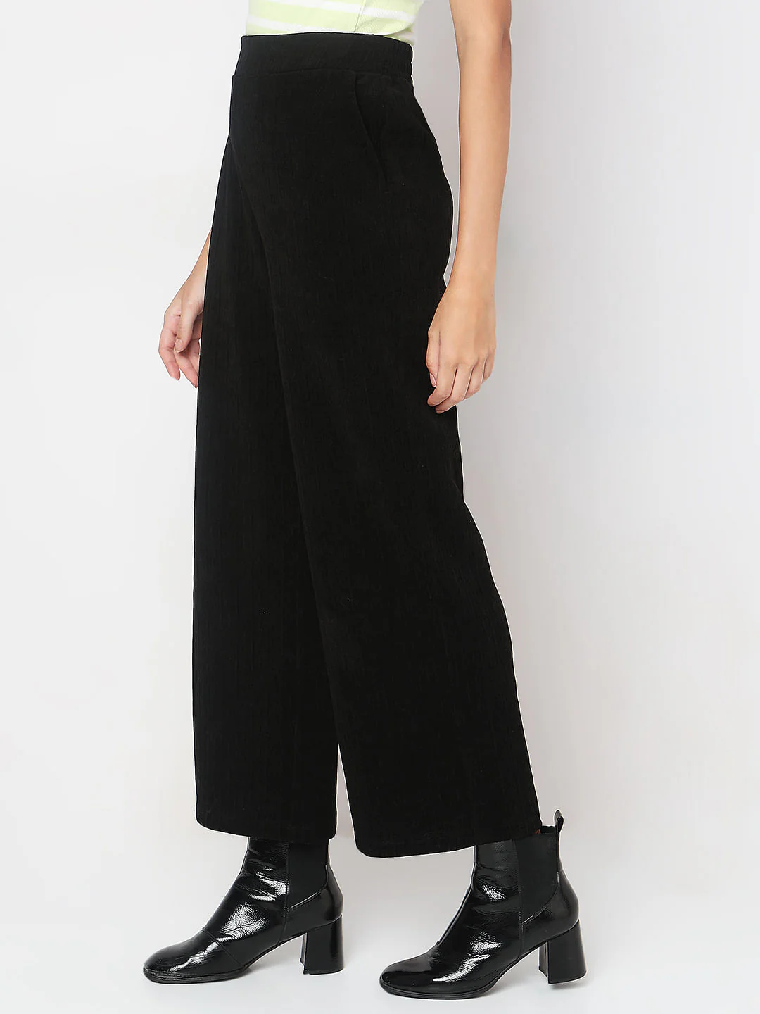 Black Textured Trouser - Image 3