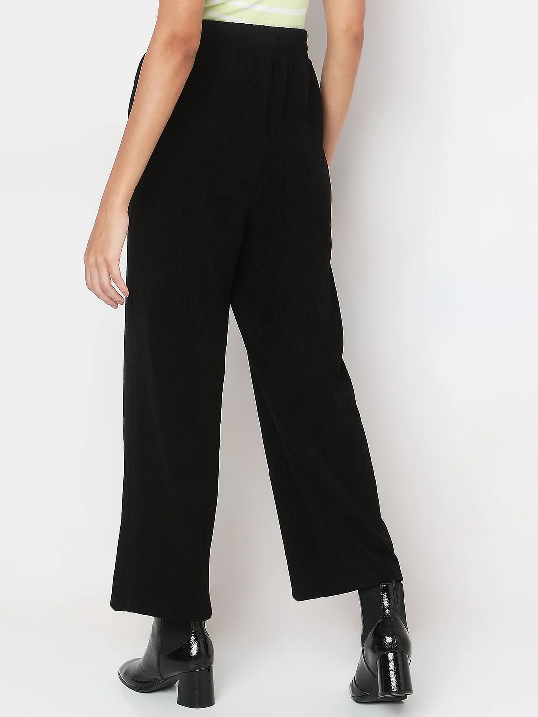 Black Textured Trouser - Image 4