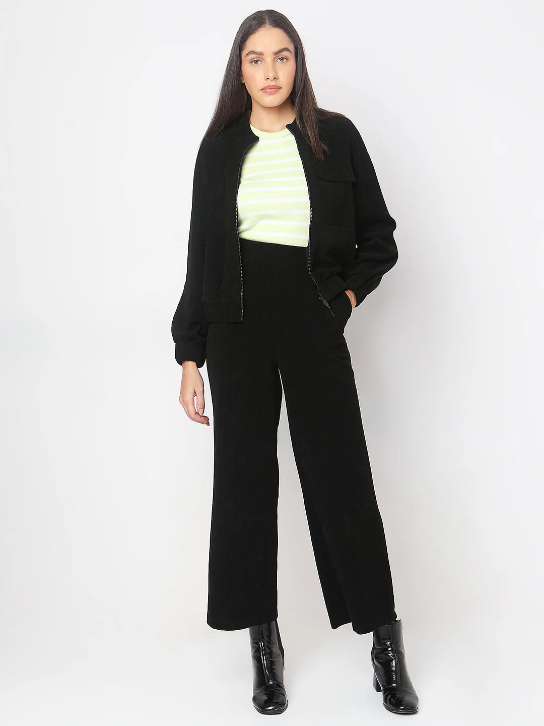 Black Textured Trouser - Image 5