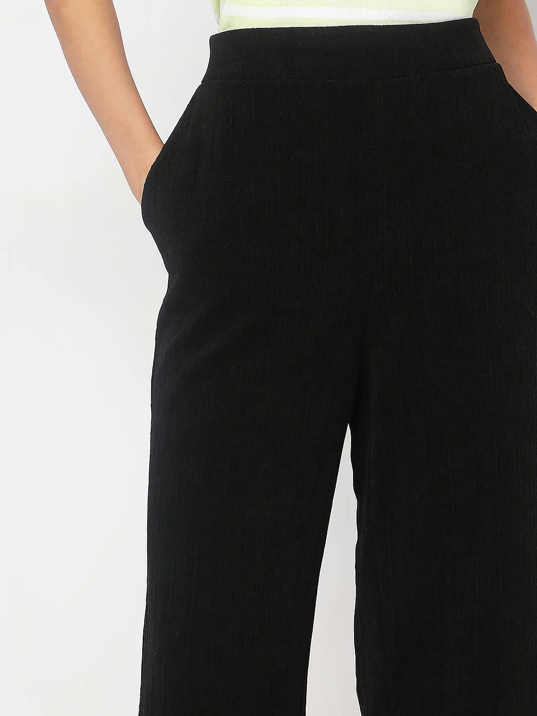 Black Textured Trouser - Image 6