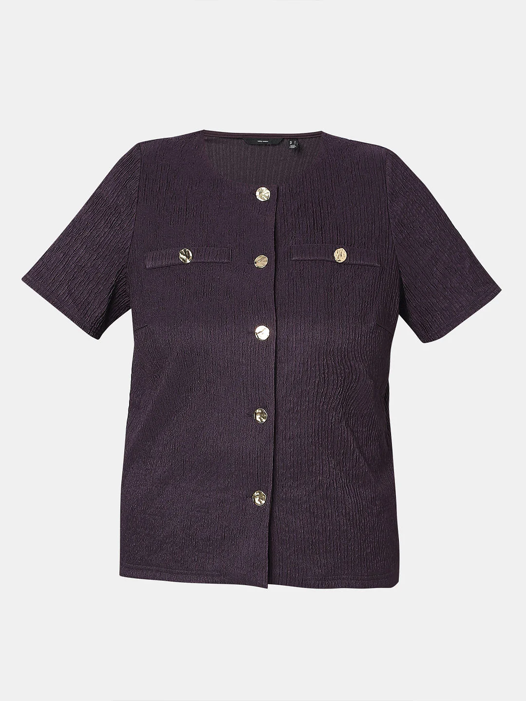 Curve Purple Textured Co-Ord Set Tops - Image 7