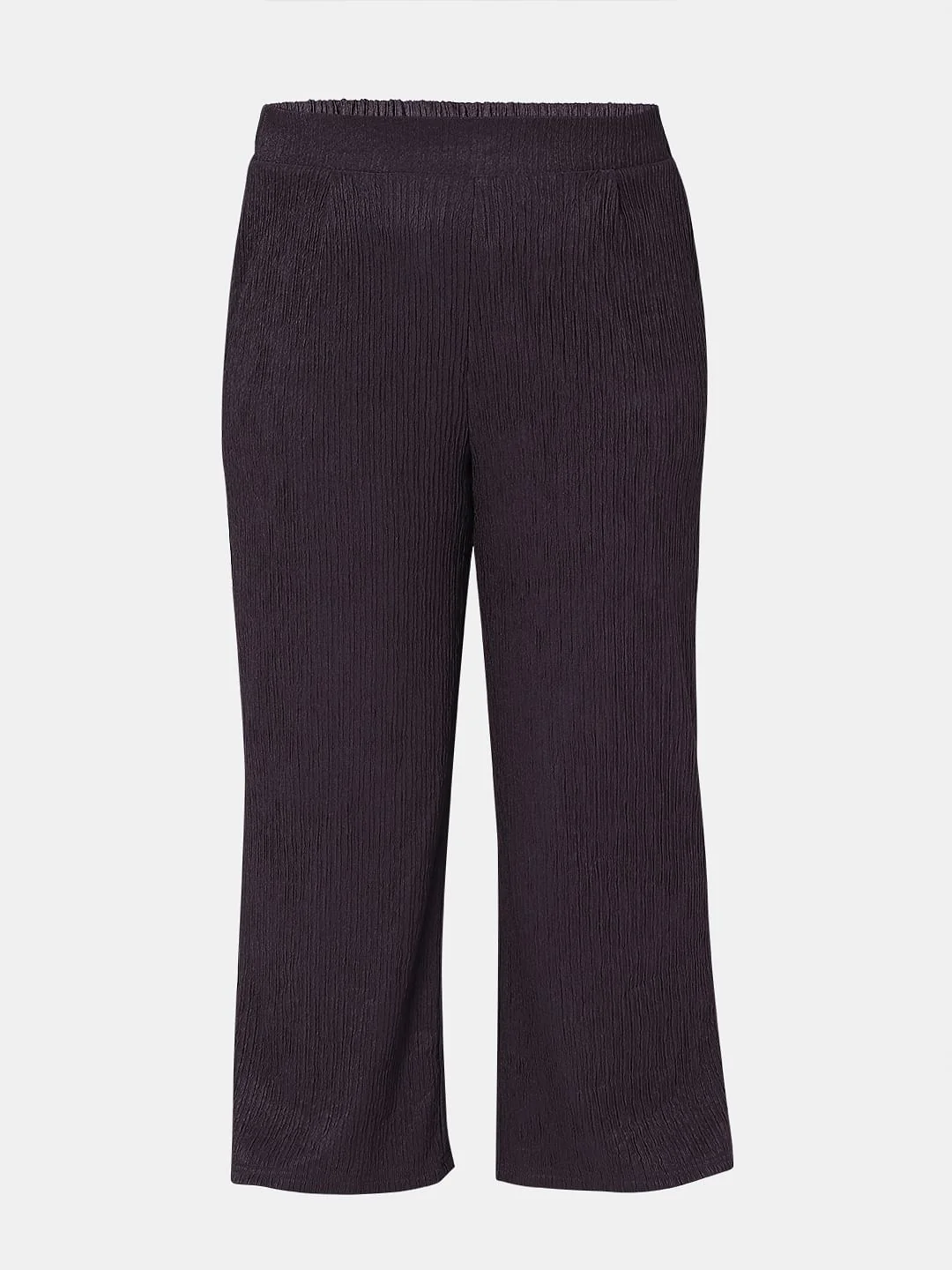 Curve Purple Textured Co-Ord Set Pants - Image 7