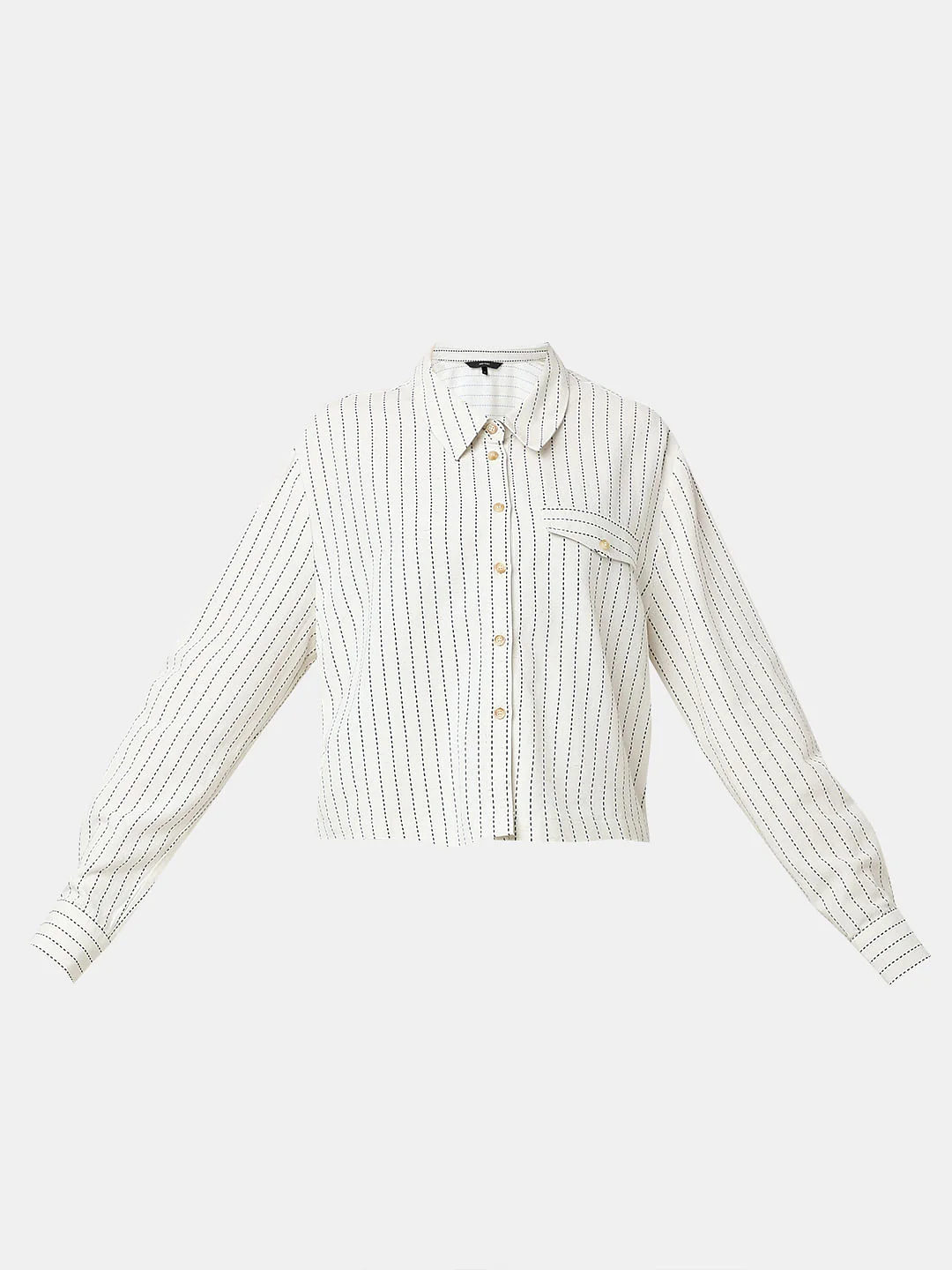 Beige Striped Co-Ord Set Shirt - Image 7