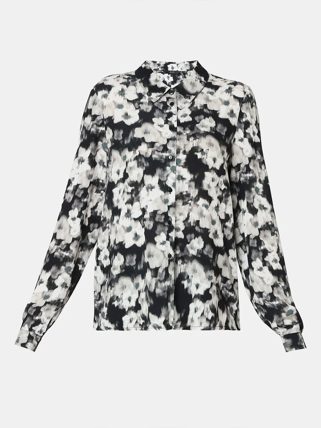 Black Floral Print Shirt - Image 7