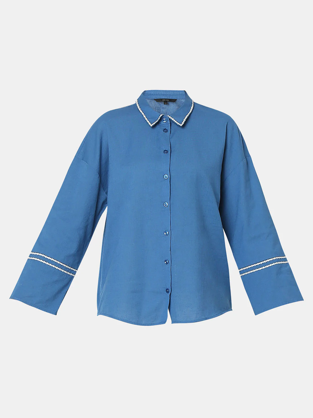 Blue Boxy Fit Shirt - Image 7