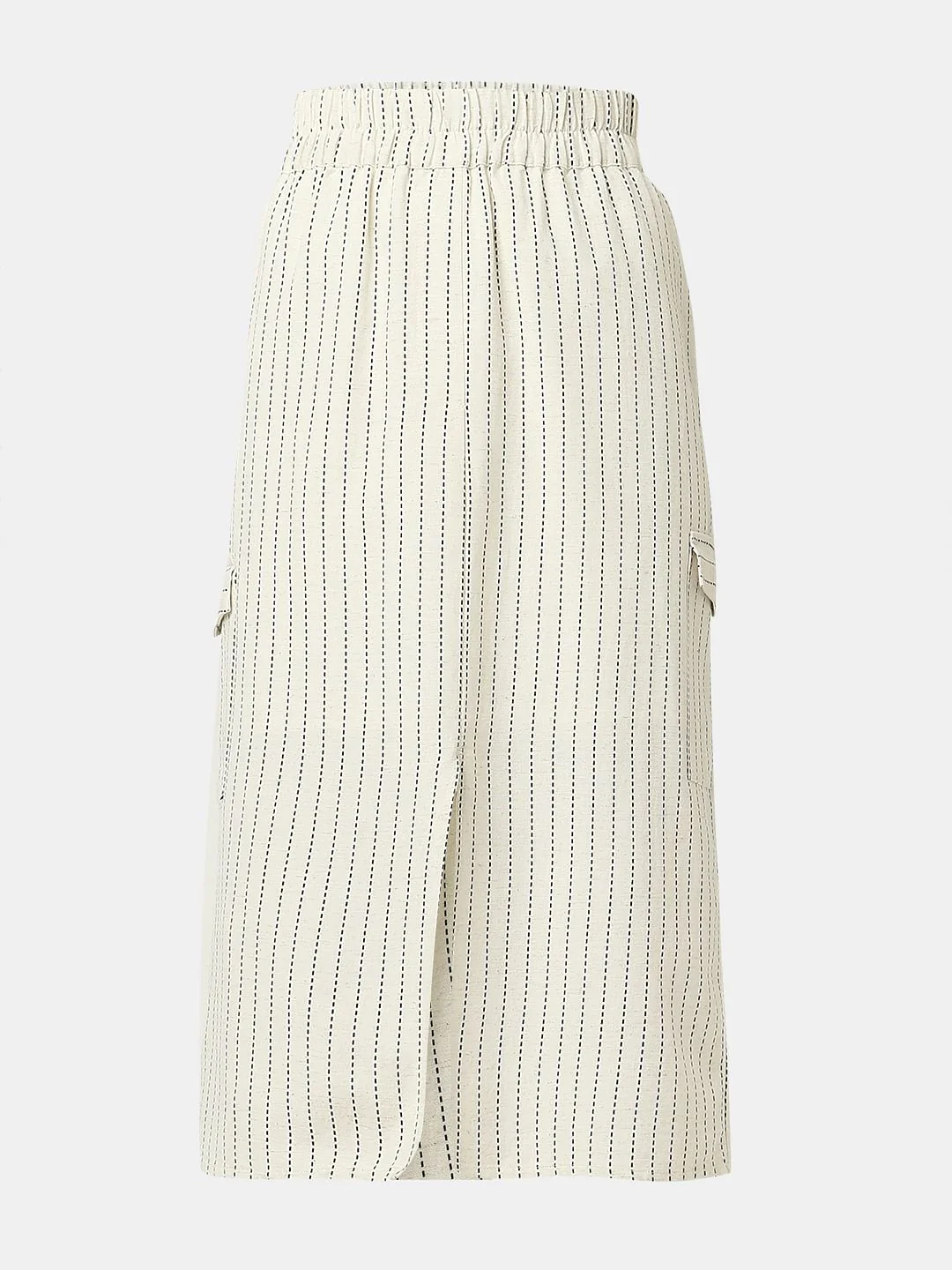 Beige Striped Co-Ord Set Skirt - Image 7