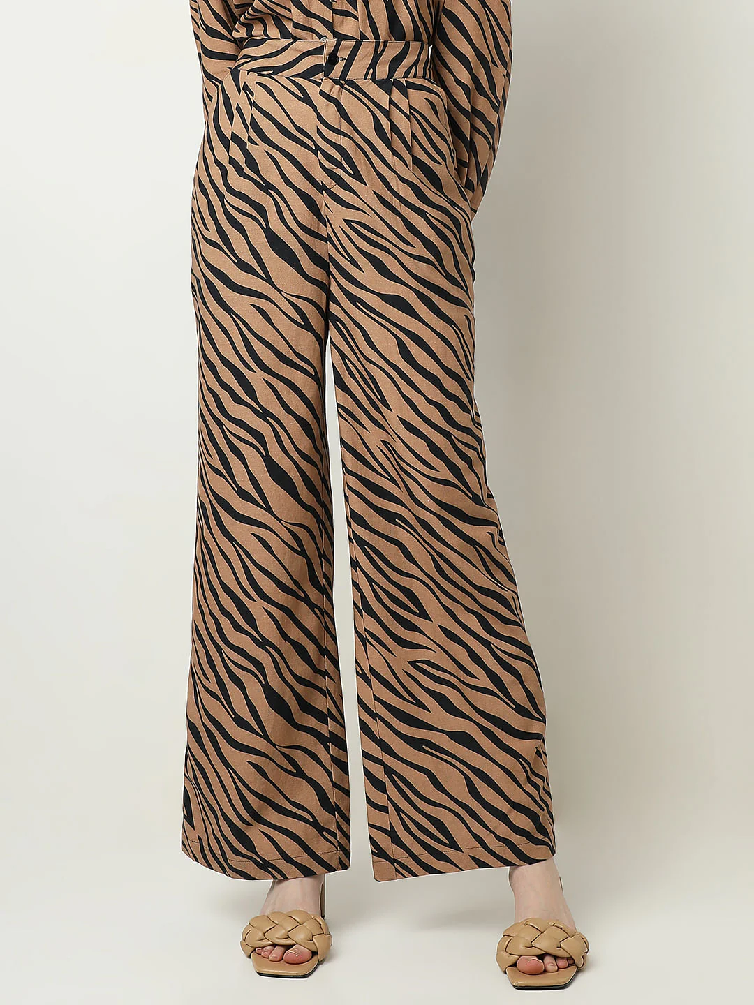 Brown Animal Print Co-Ord Set Pants - Image 2