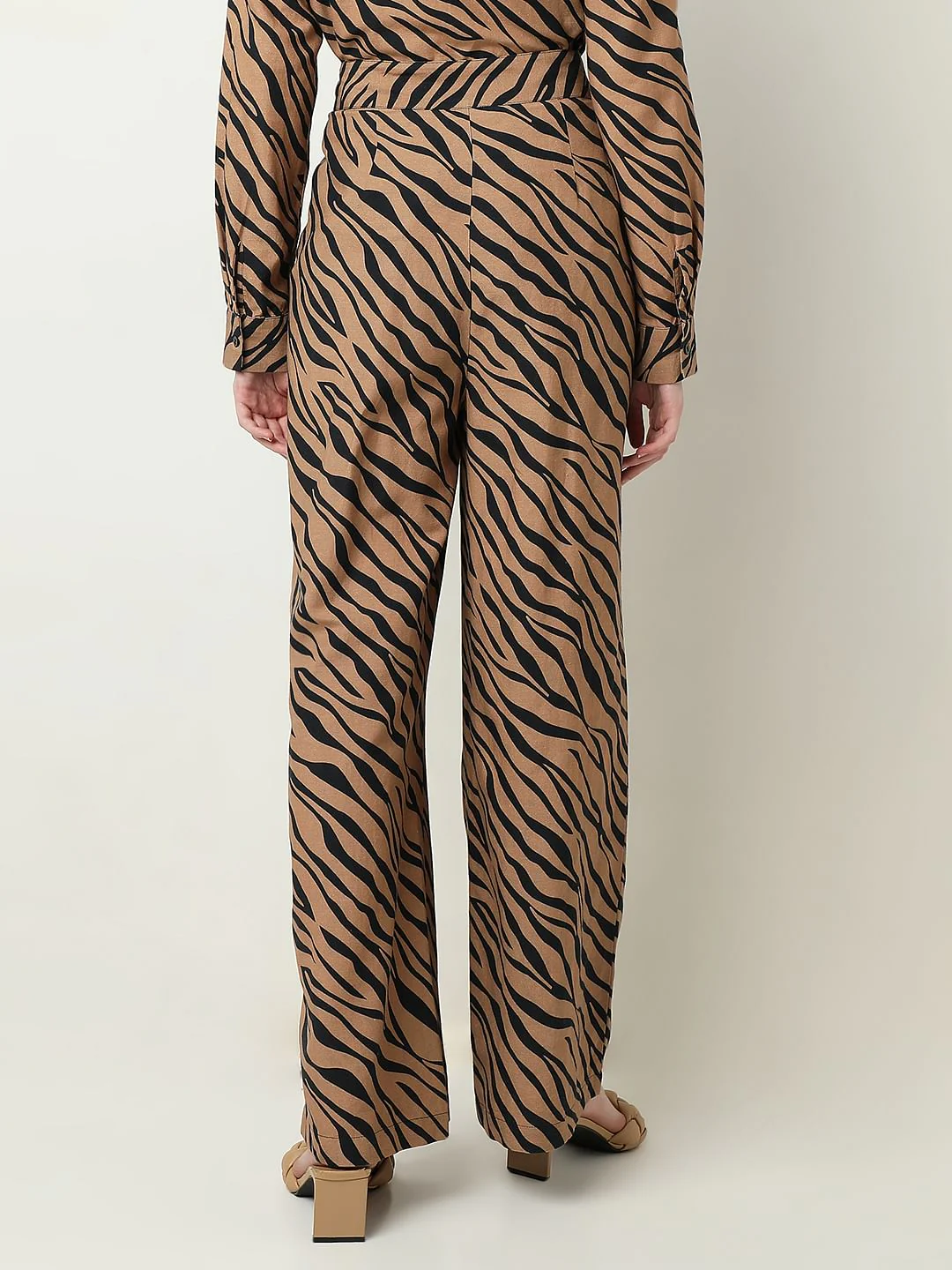Brown Animal Print Co-Ord Set Pants - Image 4