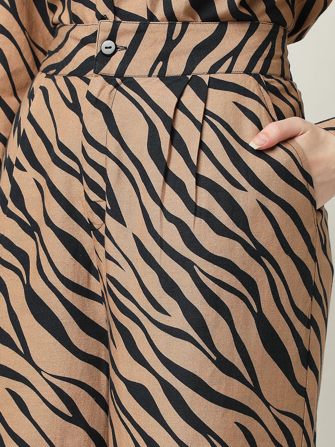 Brown Animal Print Co-Ord Set Pants - Image 8