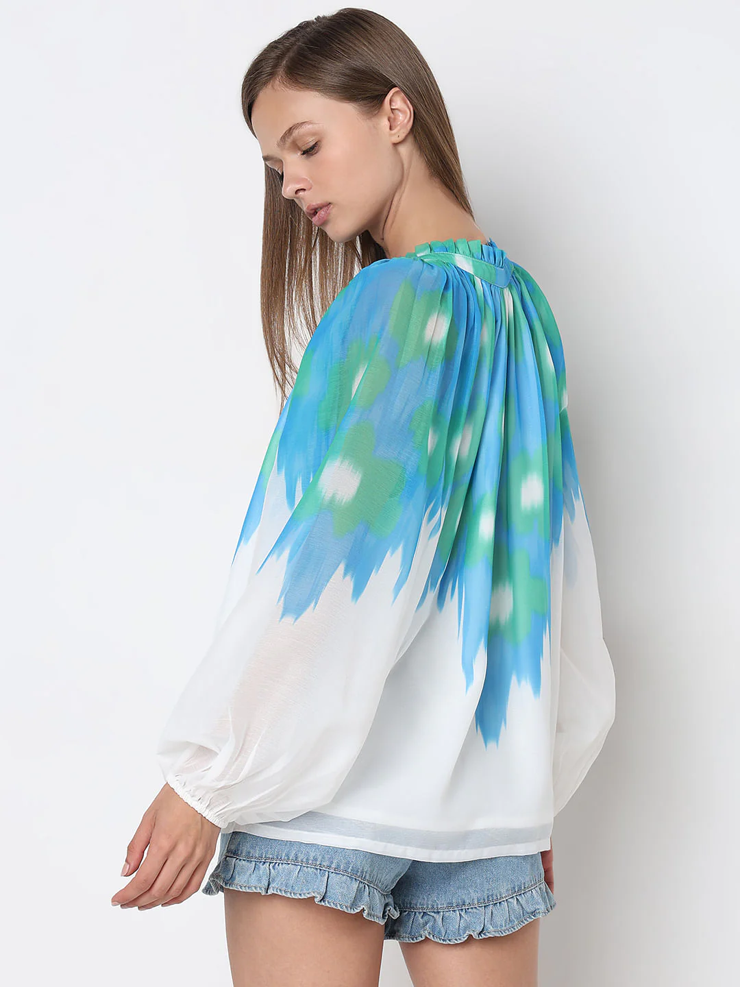Blue Colourblocked Top - Image 4