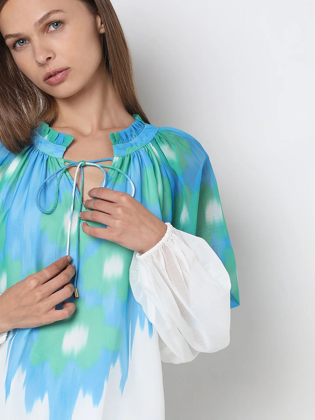 Blue Colourblocked Top - Image 6