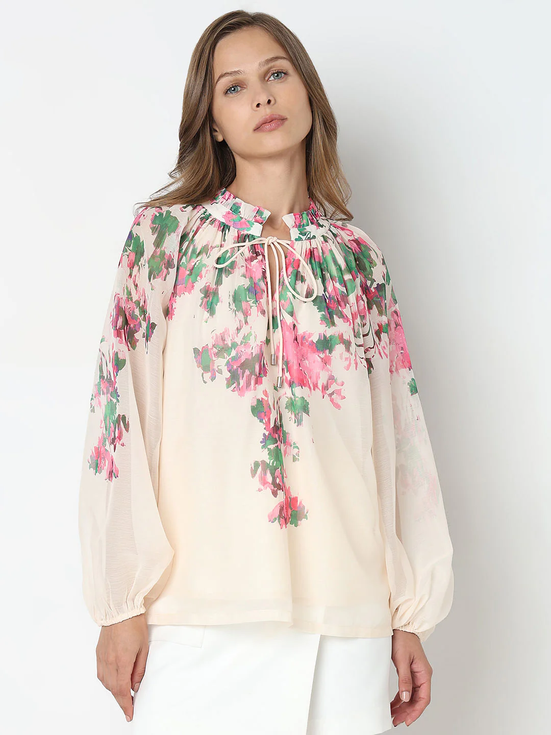 Pink Floral Print Top - Image 2