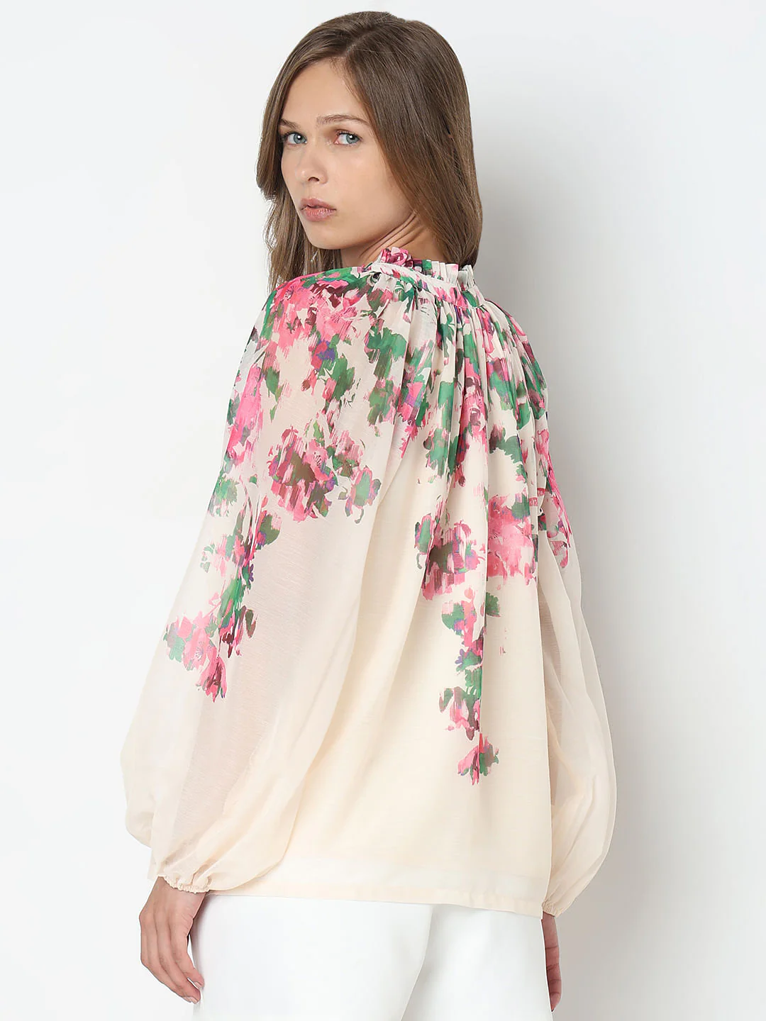 Pink Floral Print Top - Image 4