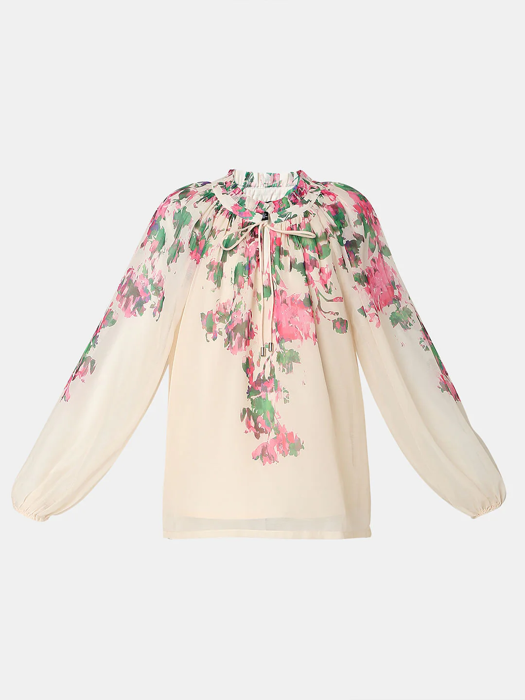 Pink Floral Print Top - Image 7