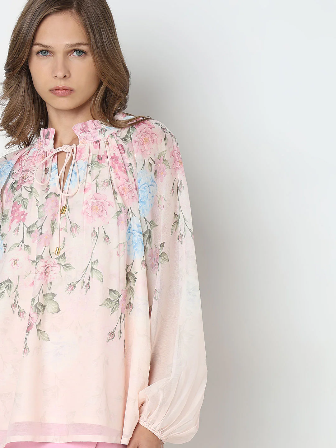 Light Pink Floral Print Top - Image 6