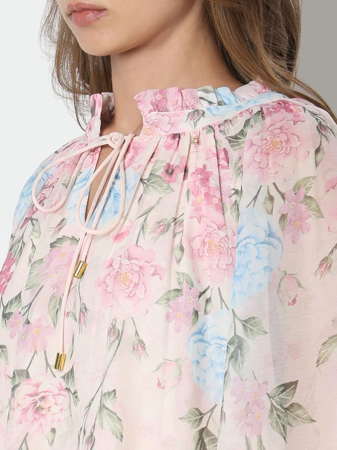 Light Pink Floral Print Top - Image 8