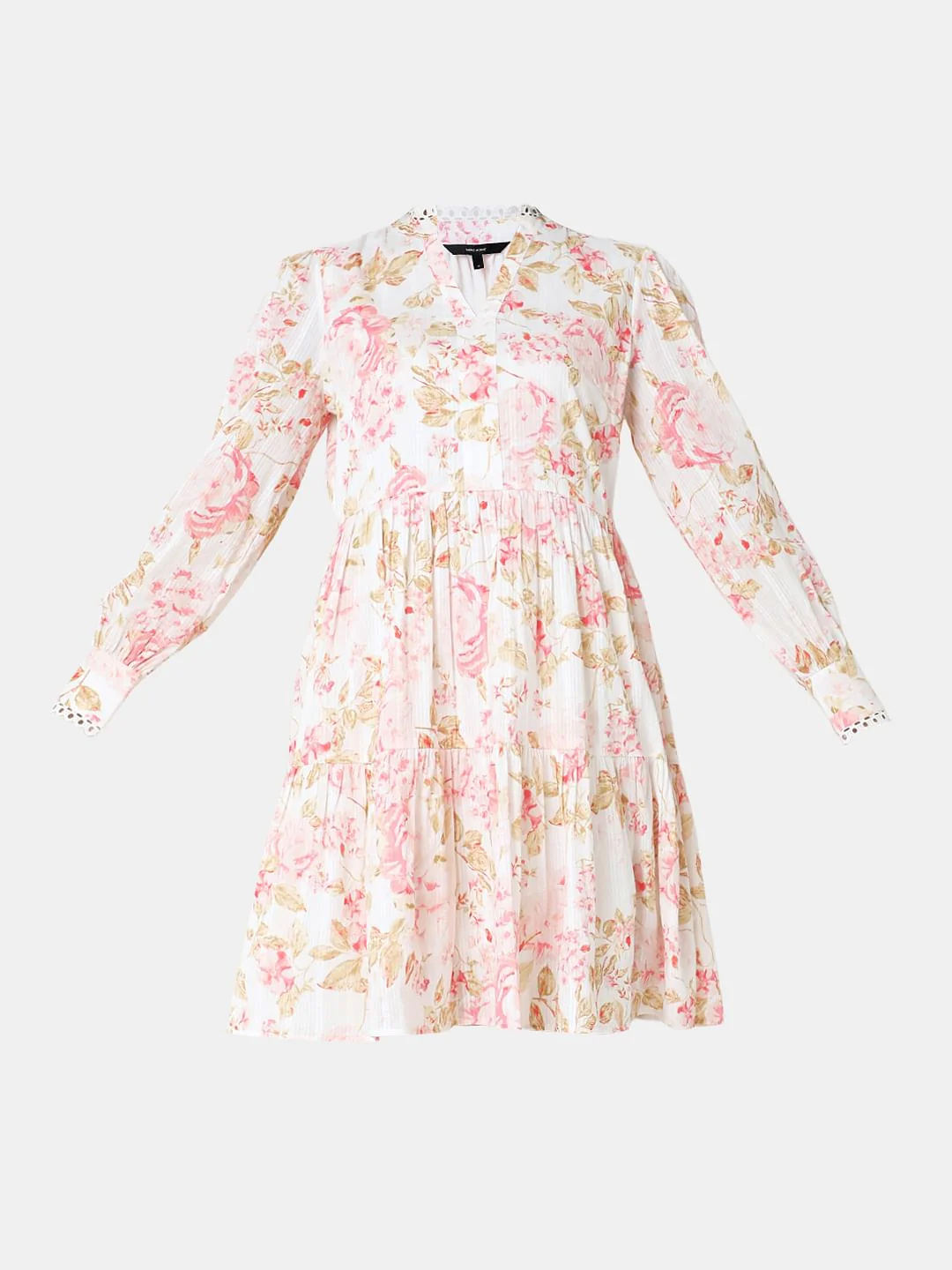 Off-White Floral Print Shift Dress - Image 7