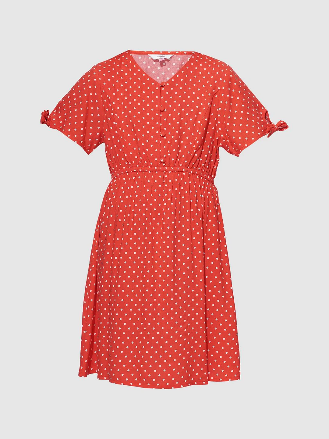 Girls Red Polka Dot Dress - Image 6